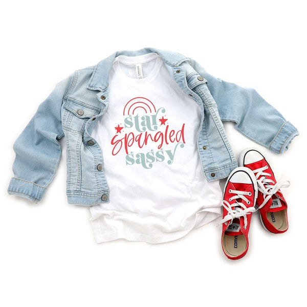 Star Spangled Sassy Youth Short Sleeve Graphic Tee
