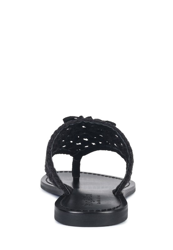 BEECH HANDWOVEN NATURAL SUEDE TASSEL FLATS