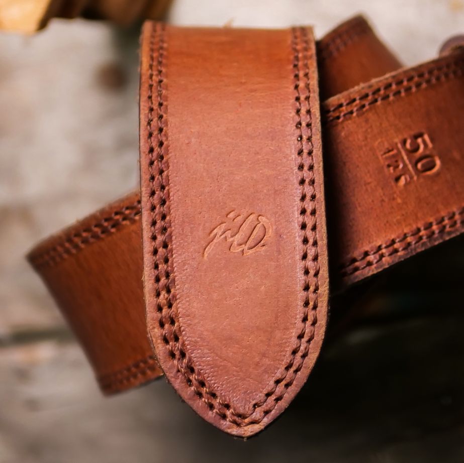 Rustic Leather Belt-Double Stitch