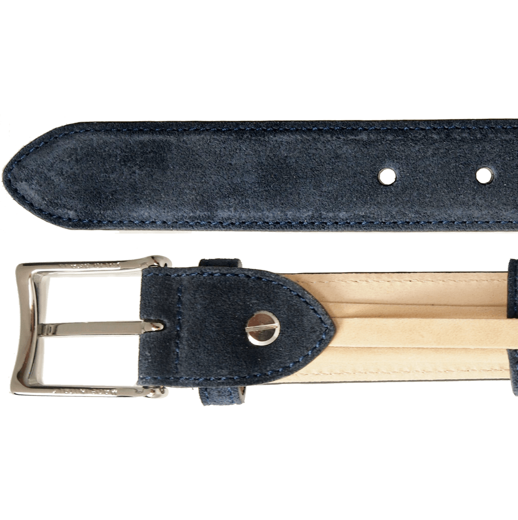 Sartorial Suede Belt Navy