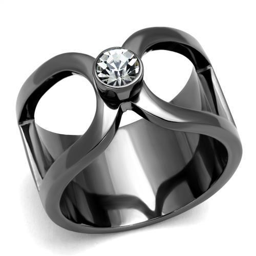 Men's Stainless Steel Synthetic Crystal Ring
