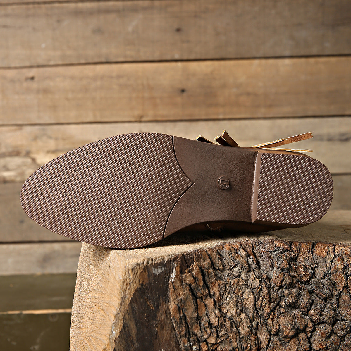 Studded Leather Block Heel Boots