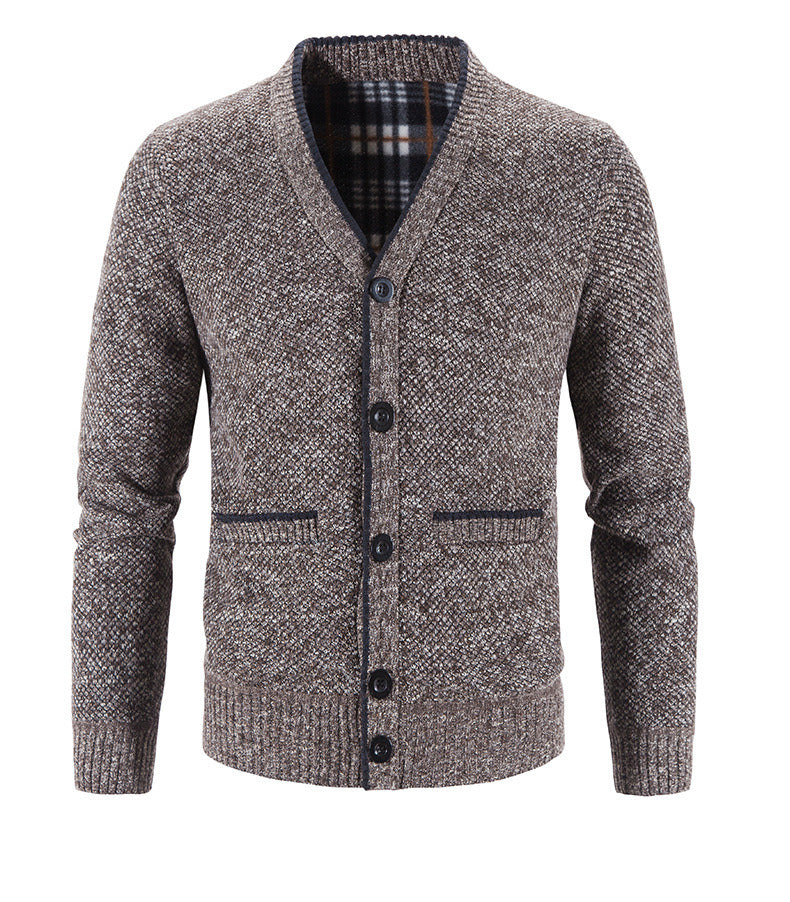 Men's Buttons Fleece Cardigan Sweater