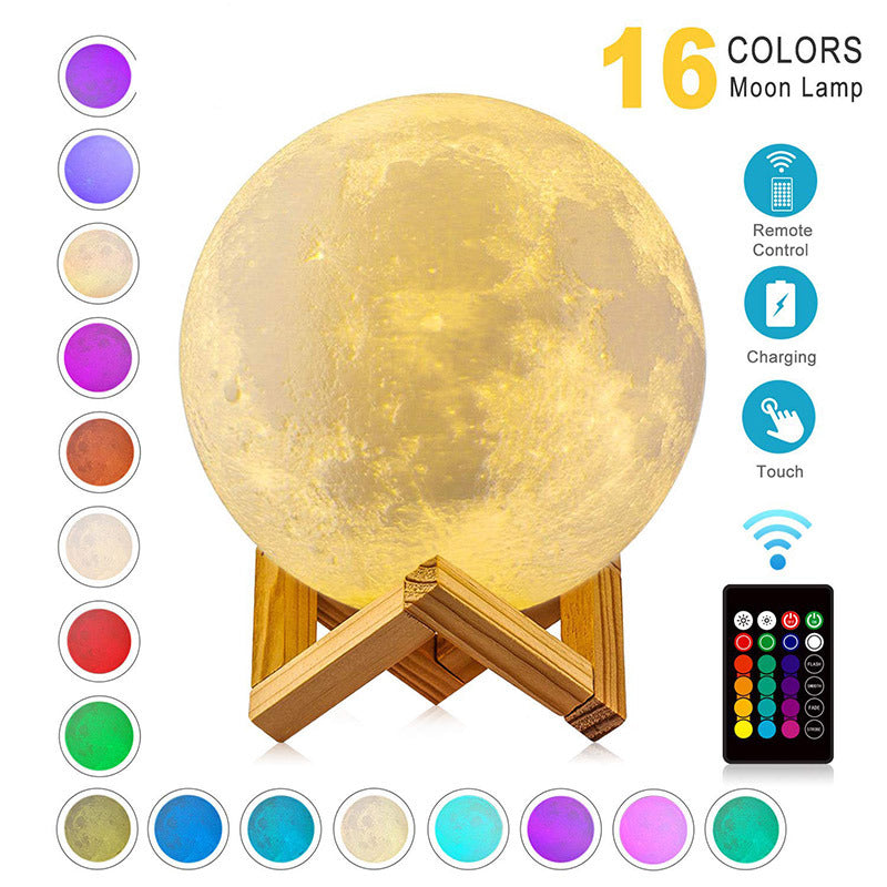 LED Night Light 3D Moon Lamp