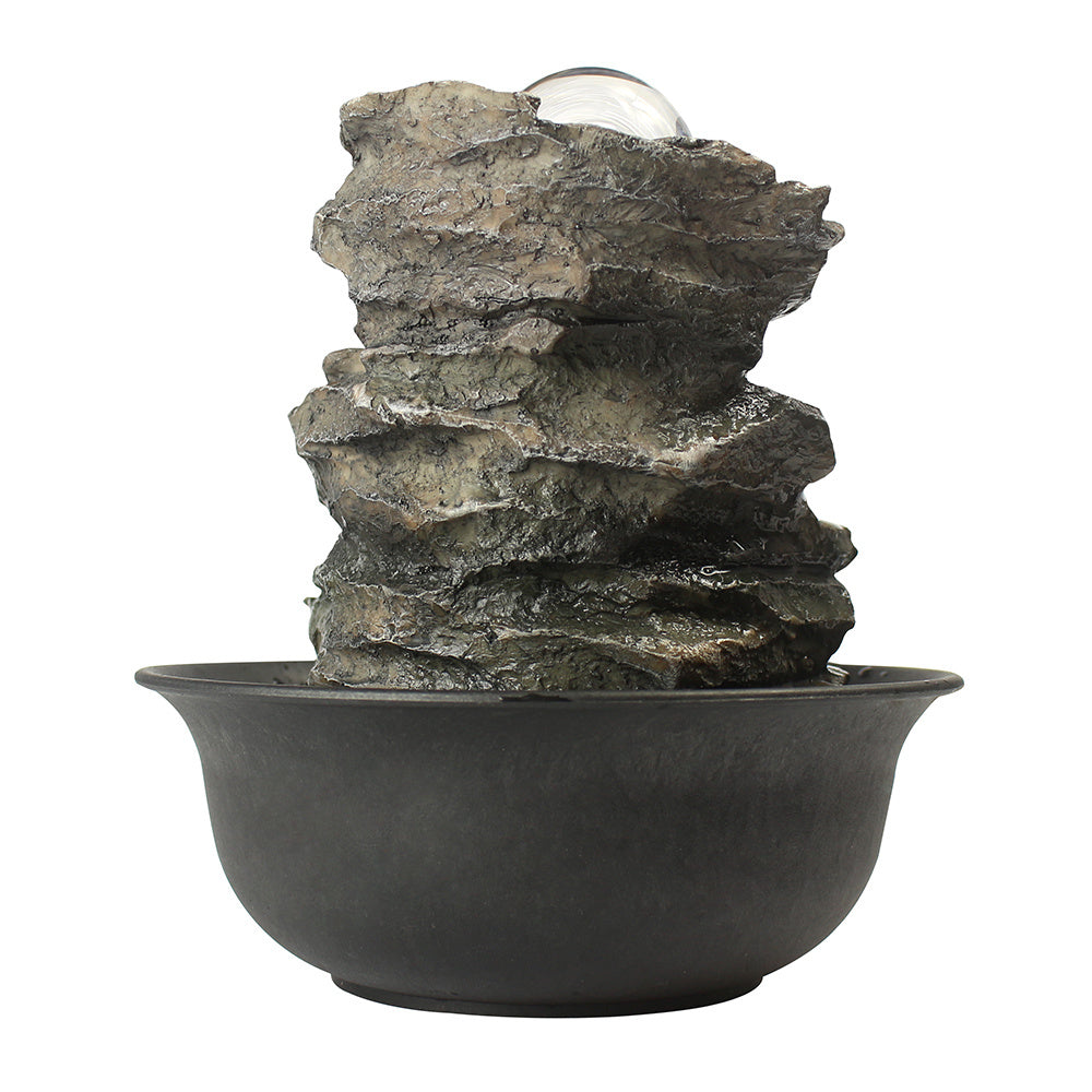 Rock Cascading Tabletop Fountain with LED Light