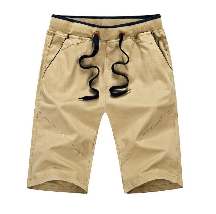Men's Shorts Drawstring Summer Beach Shorts with Elastic Waist and Pockets