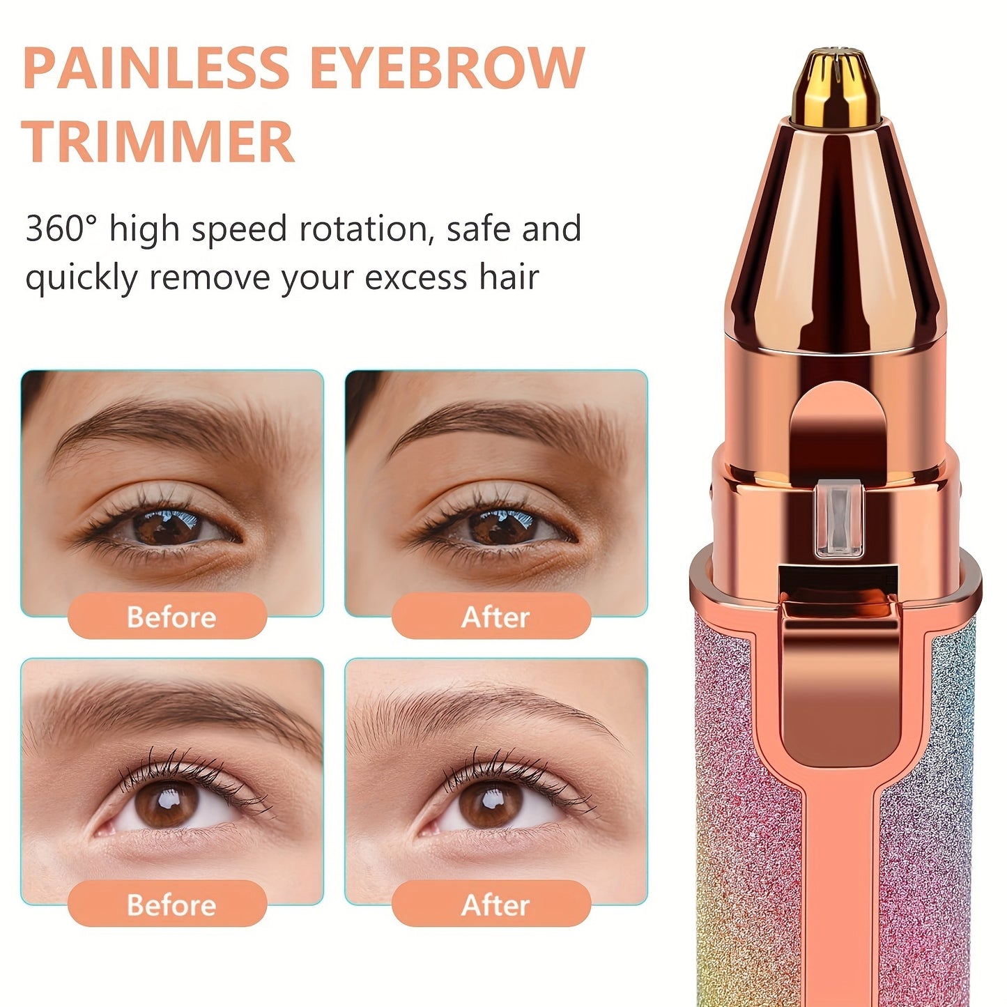 Eyebrow Razor - Painless and Precision Facial Hair Removal with Built-in LED Light