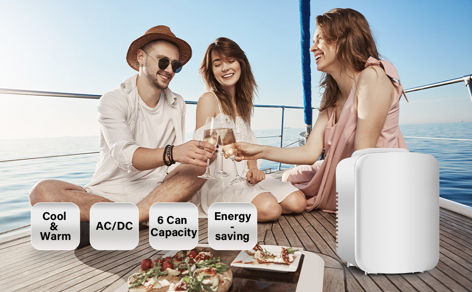 Mini Fridge, 4L/6 Can Portable Small Refrigerator