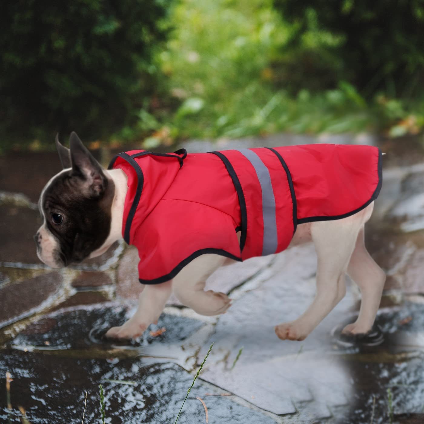 Reflective Dog Raincoat Hooded Slicker Poncho