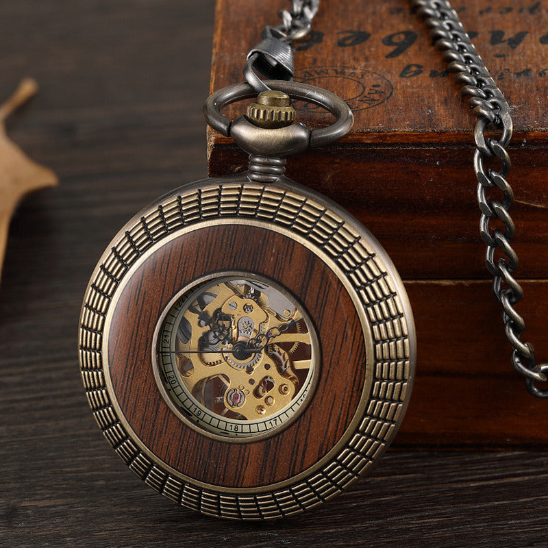 Large Flip Pocket Watch Roman Carved Hollow
