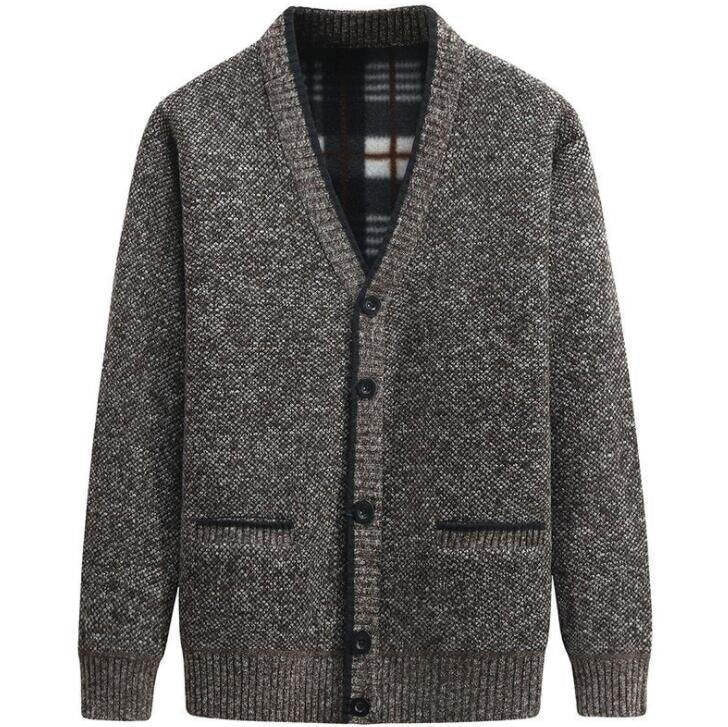 Mens Knitted Button Sweater Cardigan