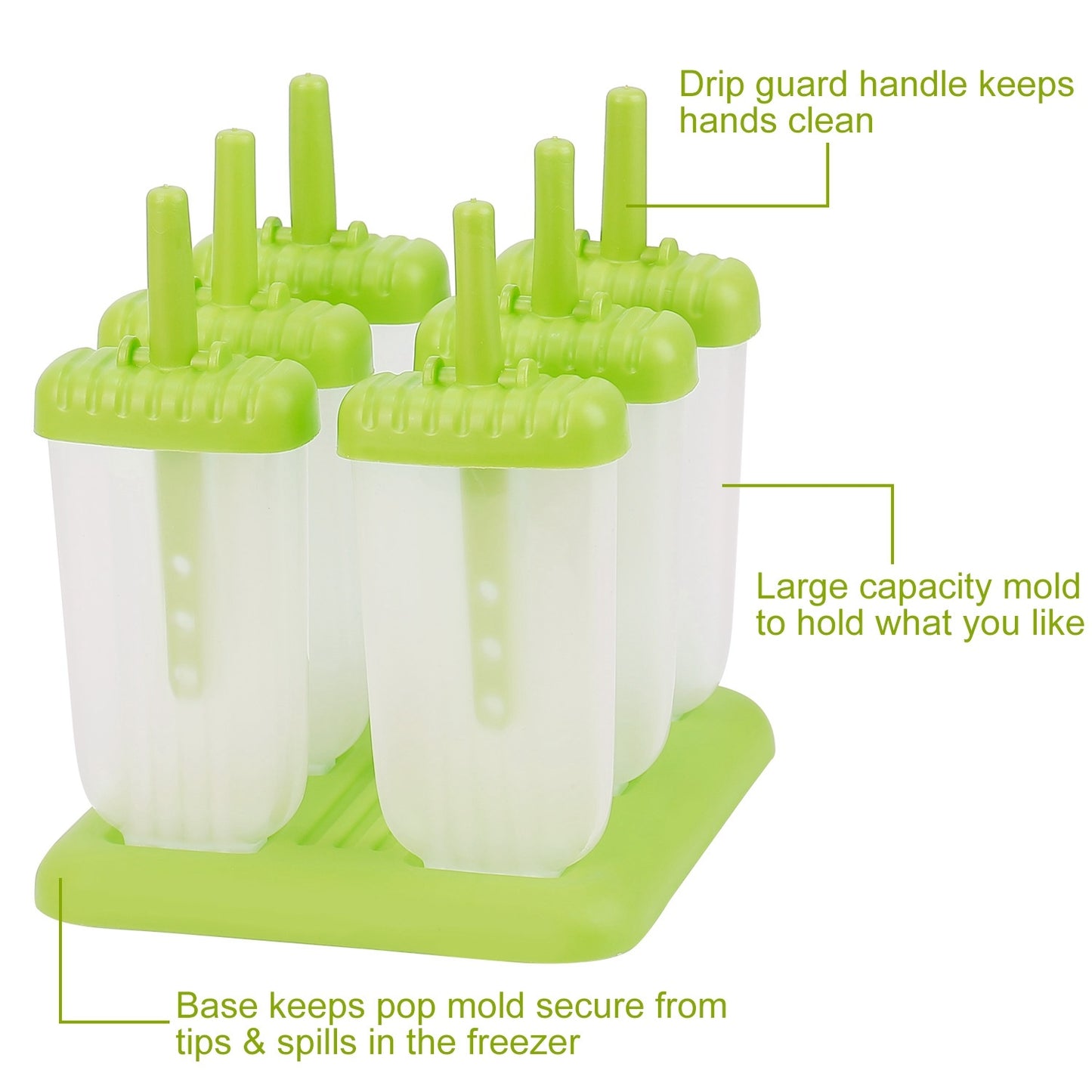 Popsicle Molds - Reusable Ice Cream DIY Ice Pop Maker