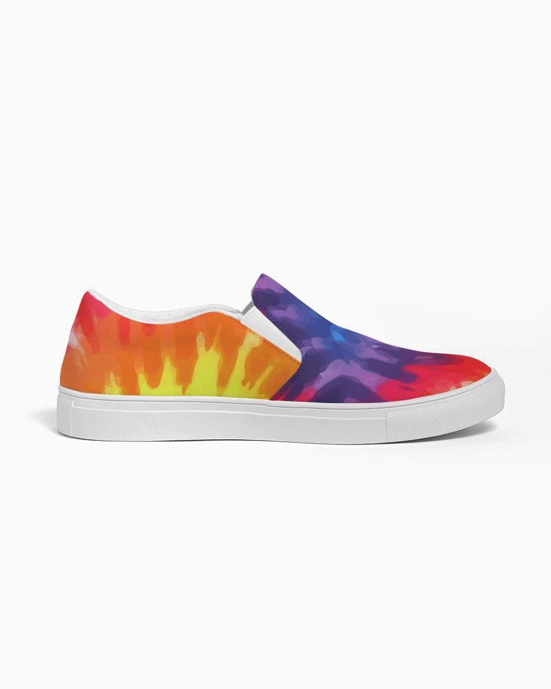 Men's Athletic Sneakers, Tie-Dye Low Top Slip-On Canvas Sports Shoes