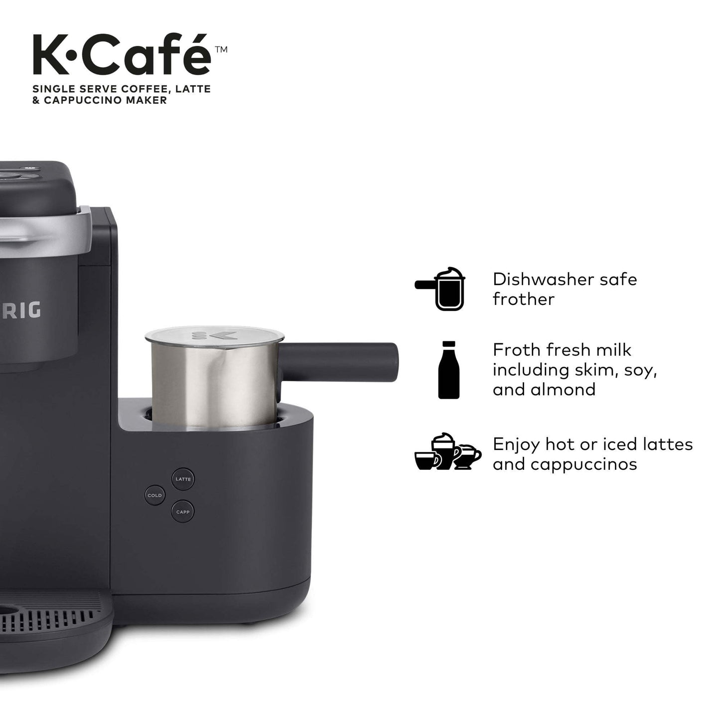 K-Cafe Single Serve K-Cup Coffee, Latte and Cappuccino Maker