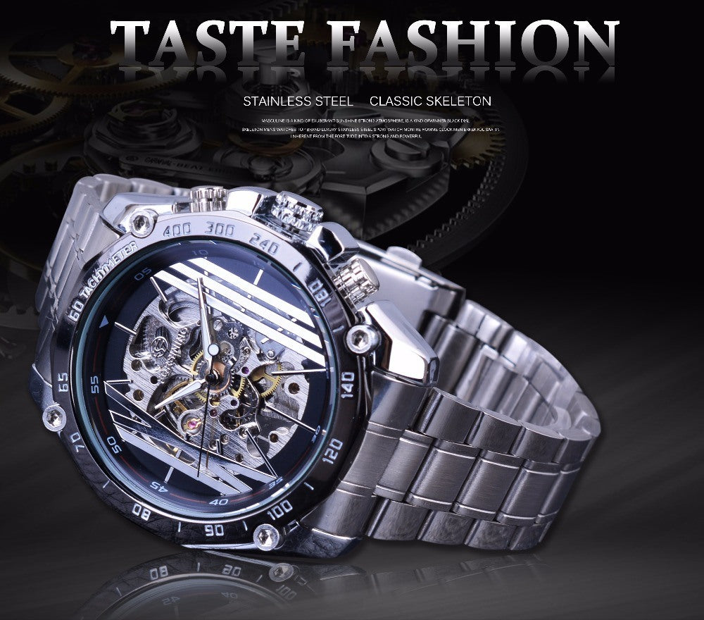 European American Style Casual Hollow Mechanical Watch