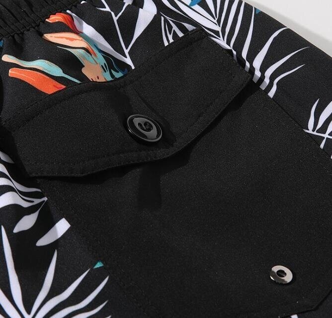 Men's Swim Trunks Quick Dry Printed Beach Shorts Summer Boardshorts