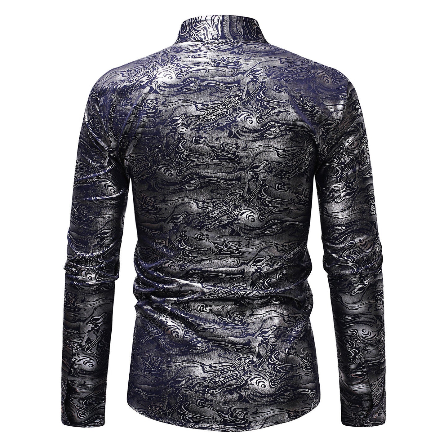 Men's Casual Shirt Slim Fit Long Sleeve Button Down Shirt Gold