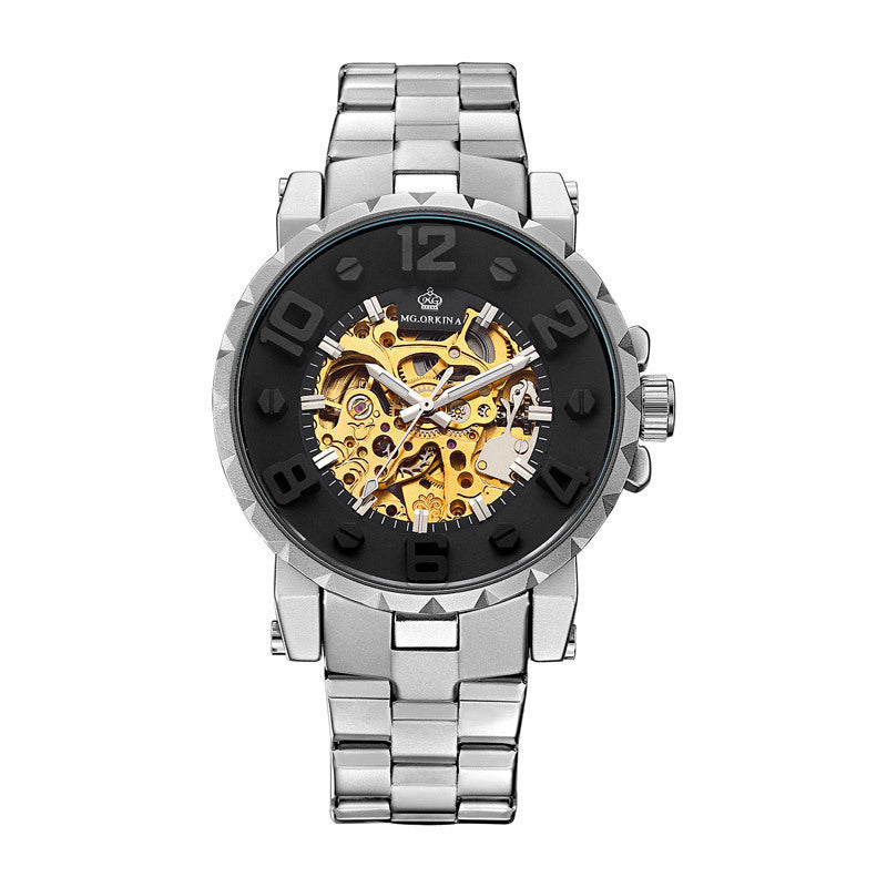 Full Hollow Men's Semi-Automatic Mechanical Watch