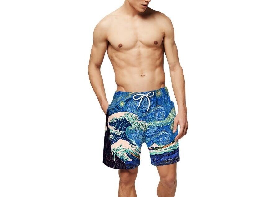 3d Printed Beach Shorts Trunks