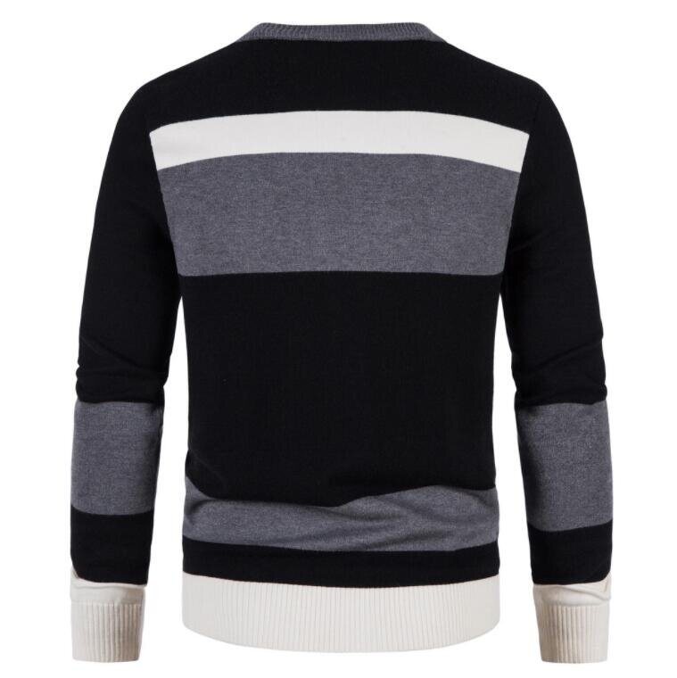 Men's Striped Button Sweater Cardigan