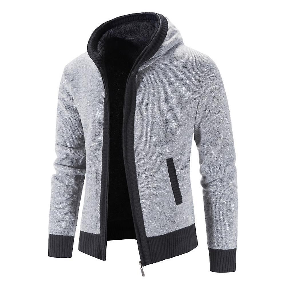 Men's Hooded Knitted Cardigan Coat