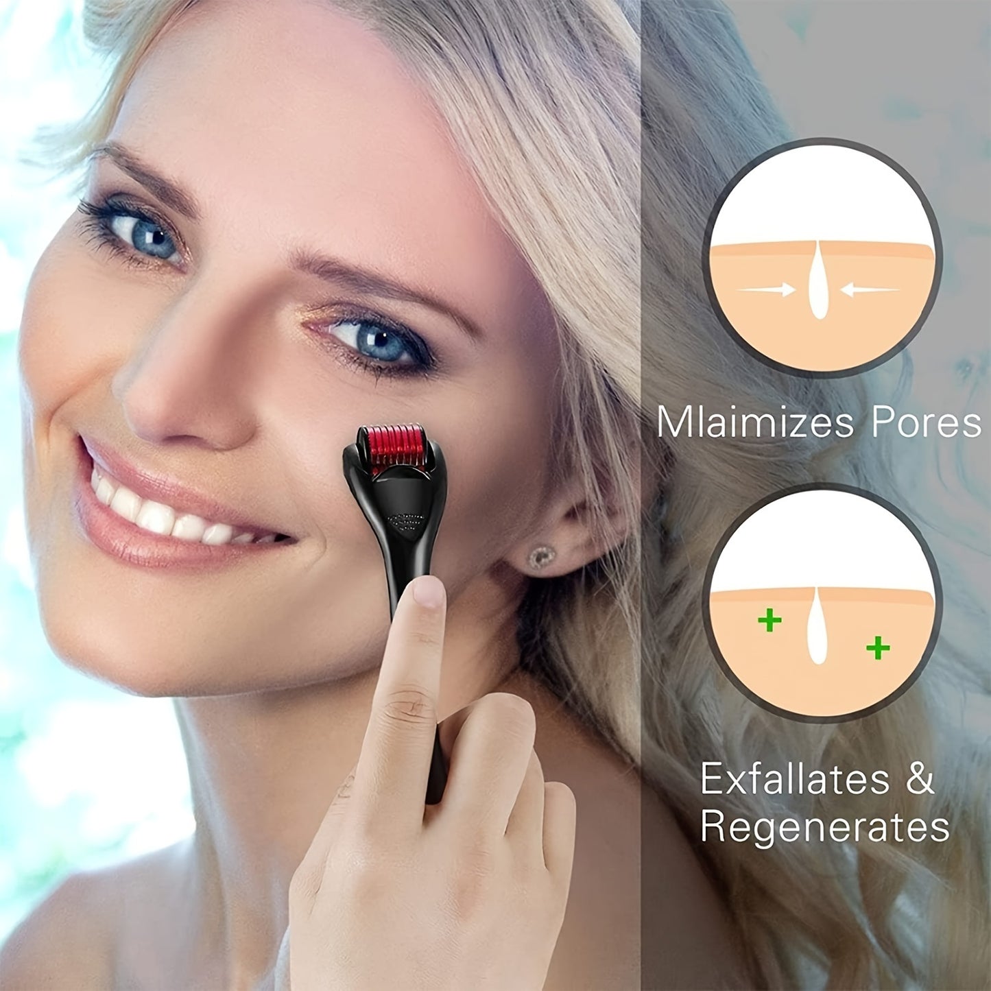 1pc Derma Roller 0.5 - 540 Titanium Micro Needles Microdermabrasion Tool