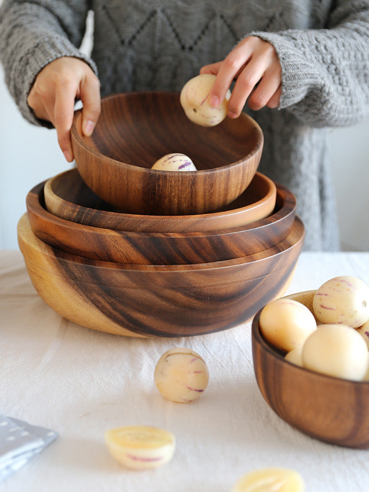 Acacia wooden bowl - wooden tableware