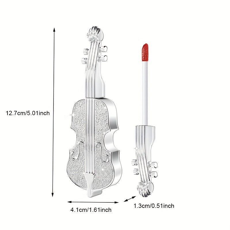 2-Color Violin Lip Glaze, Soft Velvet Matte Airy Hydrating Lip Glaze