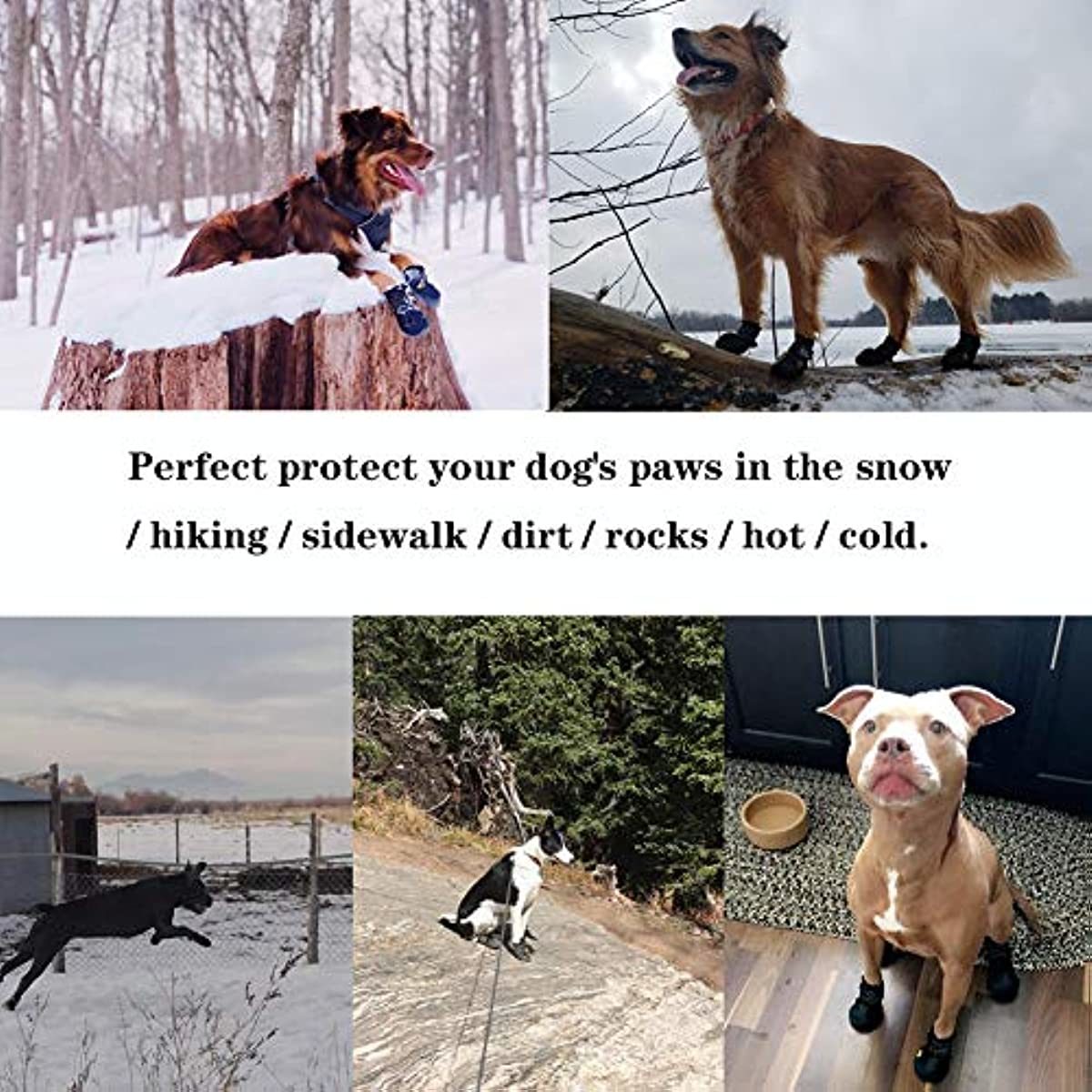 Dog Booties; Waterproof Dog Shoes