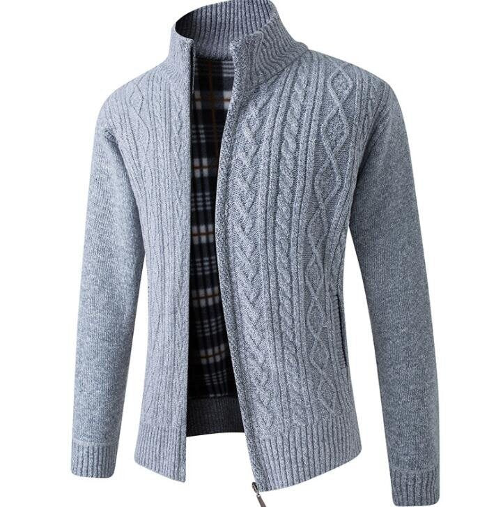 Men's Full Zip Thick Knitt Cardigan Sweaters