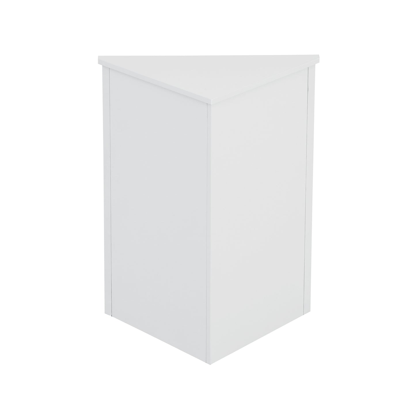 White Triangle Bathroom Storage Cabinet with Adjustable Shelves