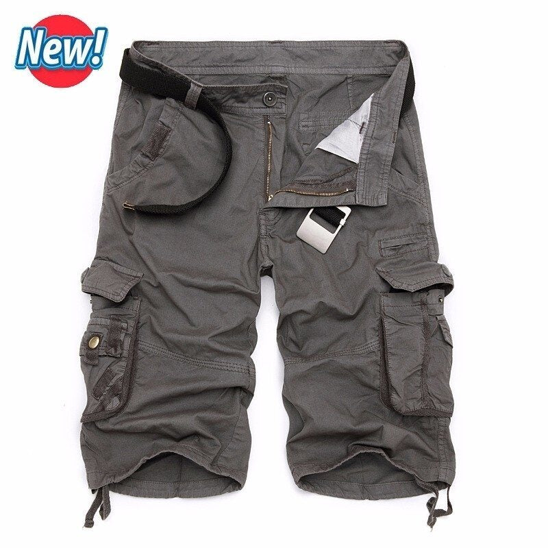 Men's Cargo Shorts - Casual Camouflage Military