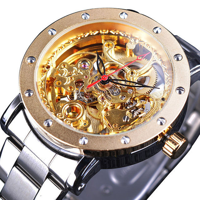 Hollow Out See Through Mechanical Watch Men's Fashion
