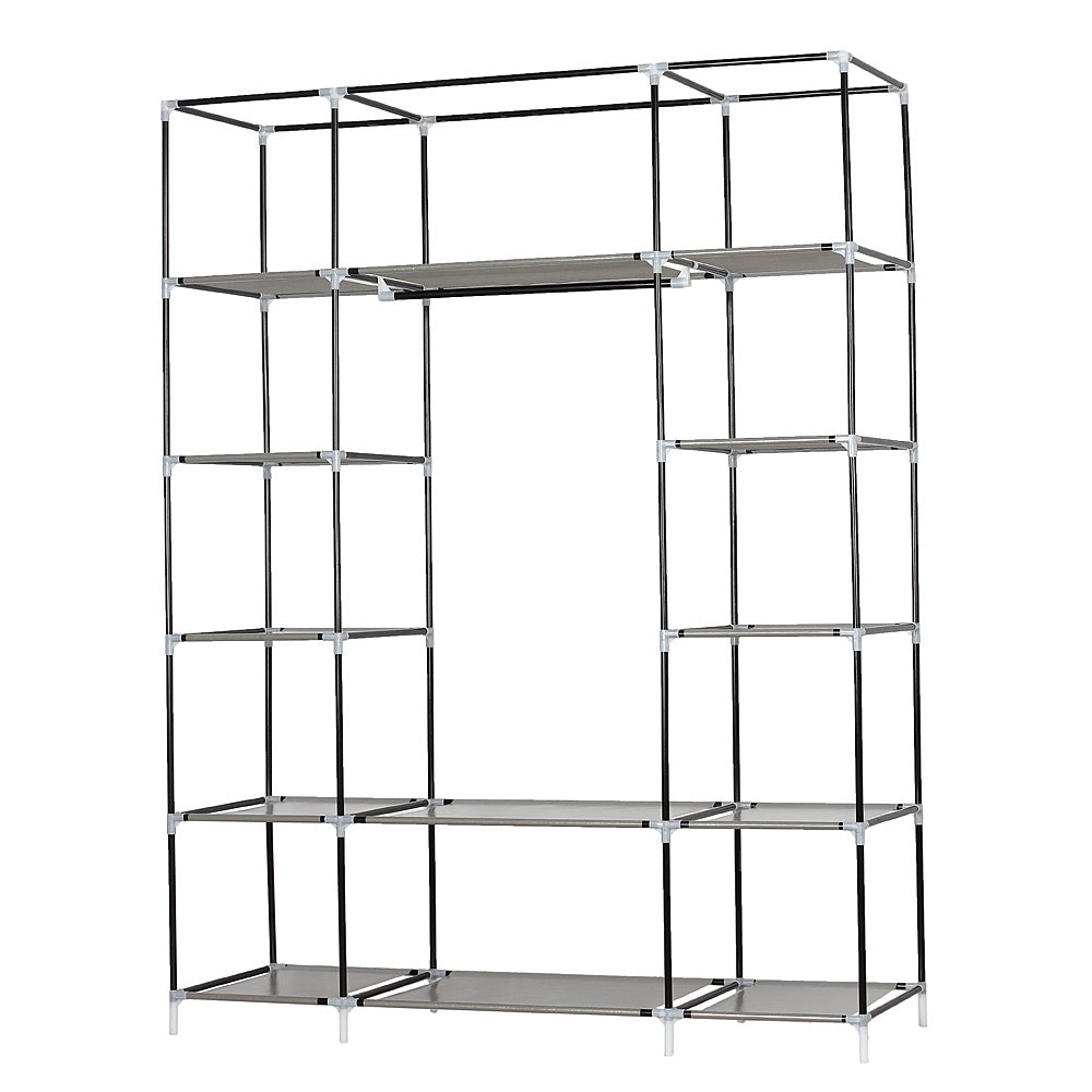 5-Layer 12-Compartment Non-woven Fabric Wardrobe Portable Closet Storage