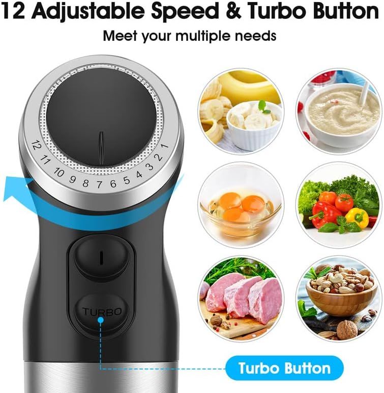 Handheld KOIOS Immersion Blender for Smoothies, Baby Food etc.
