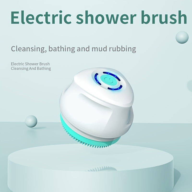 Multifunctional Electric Bath Brush with Long Handle for Exfoliating and Cleansing