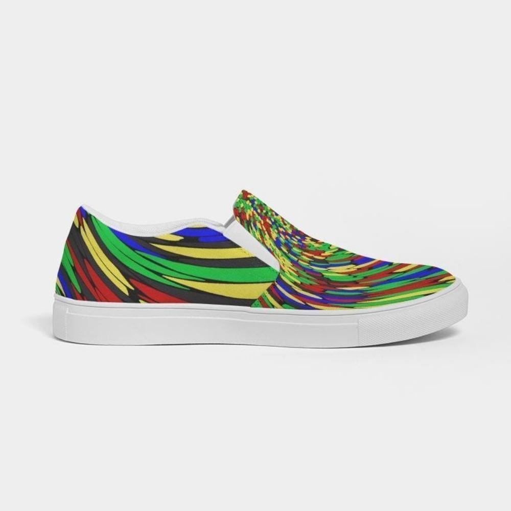 Men's Sneakers, Low Top Slip-On Canvas Shoes, Multicolor