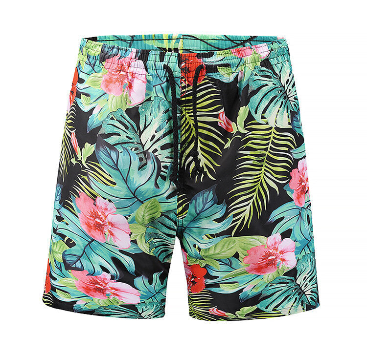 Men's Board Flower Print Surf Shorts Trunks