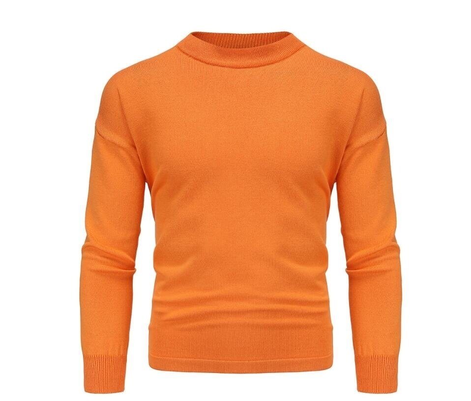 Mens Sweater Knitted Crewneck Pullover