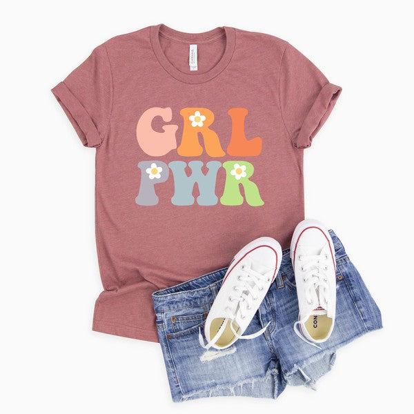 Girl Power Flowers Youth Short Sleeve Tee