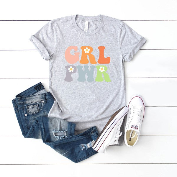 Girl Power Flowers Youth Short Sleeve Tee