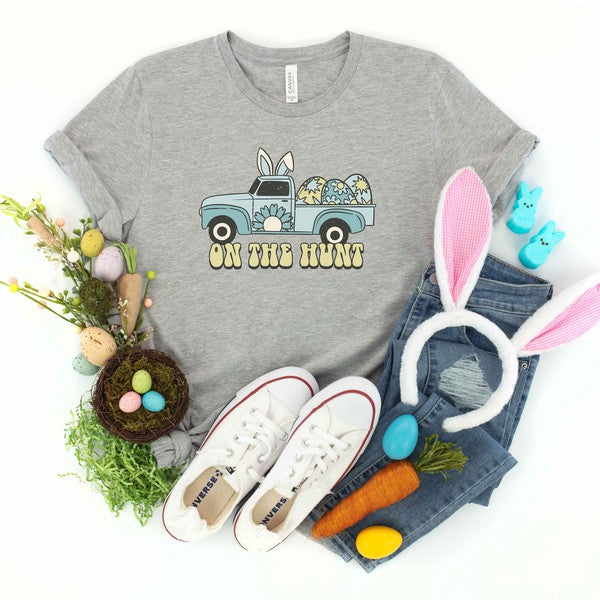 On The Hunt Truck Blue Youth Short Sleeve Tee