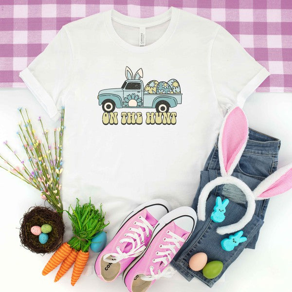 On The Hunt Truck Blue Youth Short Sleeve Tee