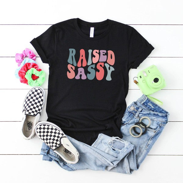 Raised Sassy Wavy Youth Graphic Tee
