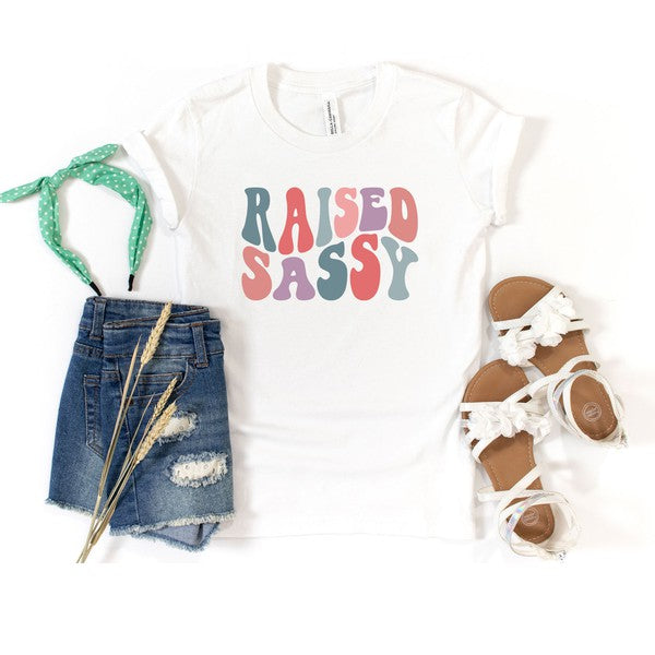 Raised Sassy Wavy Youth Graphic Tee