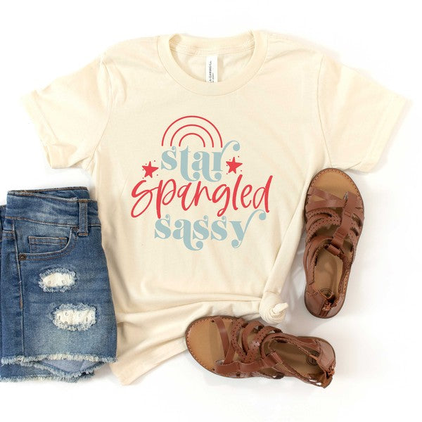 Star Spangled Sassy Youth Short Sleeve Graphic Tee