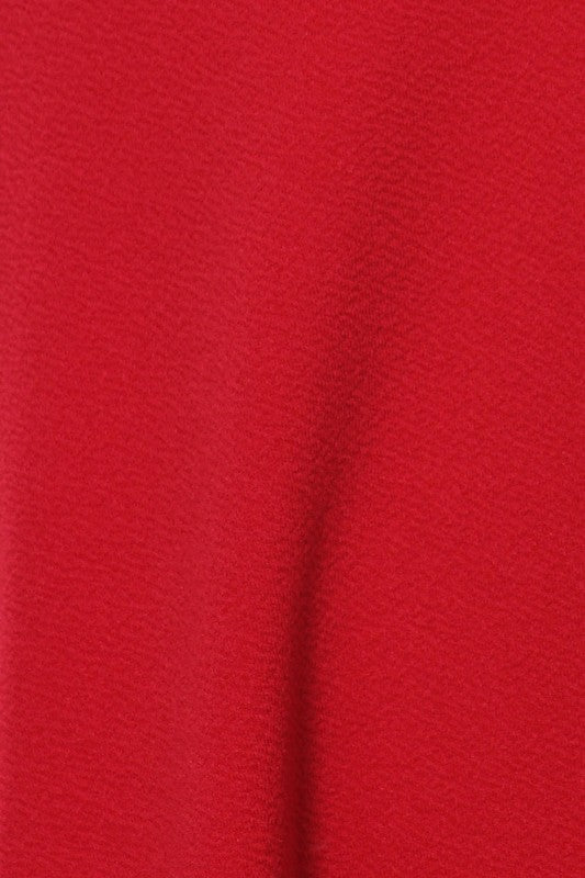 Solid high waisted, A-line, midi skirt
