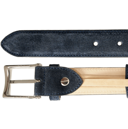 Sartorial Suede Belt Navy