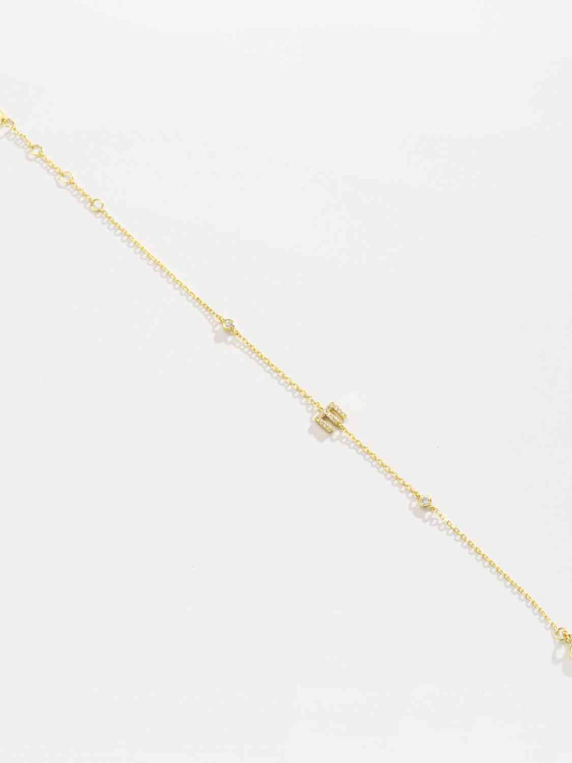 A To F Zircon 925 Sterling Silver Bracelet