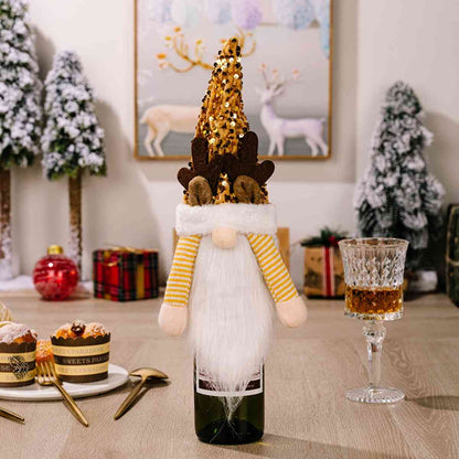 Sequin Pointed Hat Bottle Cover